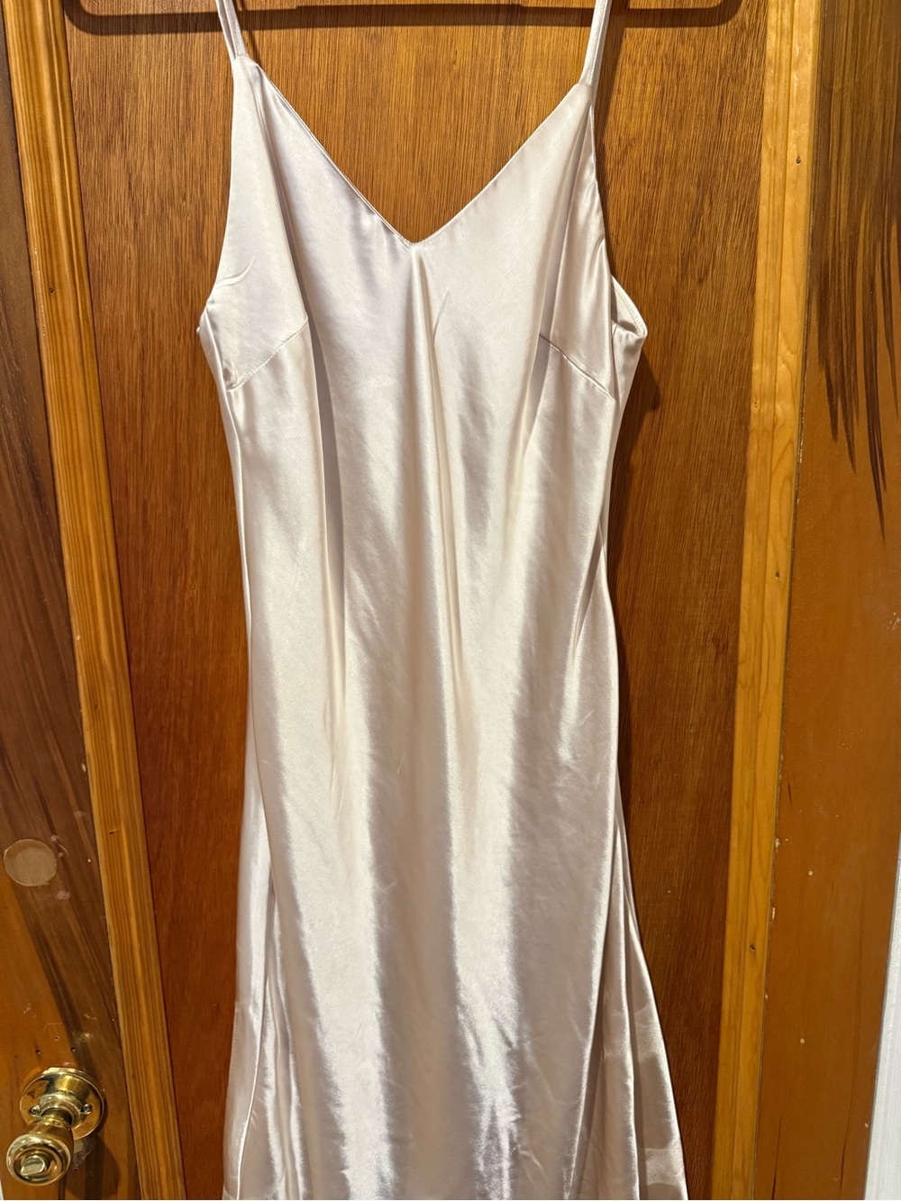 Dress Forum Ivory Satin Midi Slip Dress